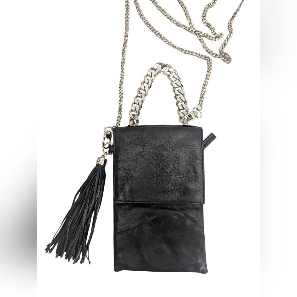 KAIA Los Angeles Leather Crossbody Pouch Phone Bag